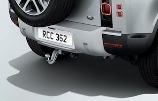 Land Rover Defender Detachable Tow Bar Kit - 130, Air Suspension, Satin Starlight Tow Eye Cover