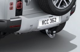 Land Rover Defender Electrically Deployable Tow Bar Kit - Coil Suspension, Lunar Interior, Satin Starlight Tow Eye Cover, Pre 23MY