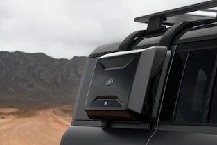 Land Rover Defender Gloss Black Exterior Side-mounted Gear Carrier