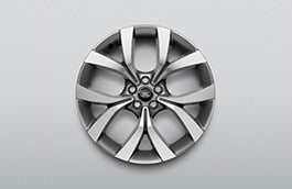Range Rover Evoque 20" Style 5076, Diamond Turned with Gloss Mid-Silver contrast