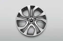 Range Rover Evoque 21" Style 5077, Diamond Turned with Gloss Light Silver contrast, 20MY onwards