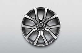 Range Rover Evoque 20" Style 5115, Diamond Turned with Satin Dark Grey contrast