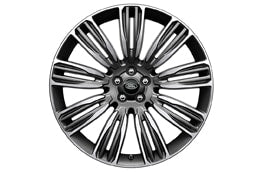 Range Rover Velar 22" Style 9007, Diamond Turned with Satin Light Silver contrast