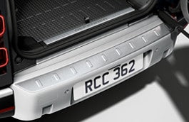 Land Rover Defender Bright Rear Scuff Plate