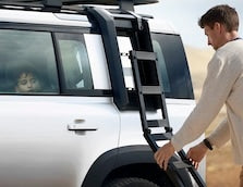 Land Rover Defender - Black Deployable Roof Ladder – Hatfields Accessories
