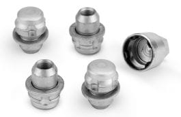 Locking Wheel Nuts - Silver finish