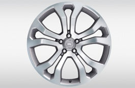 Alloy Wheel - 22" Style 5014, 5 split-spoke, Forged, Ceramic Polished Light Silver